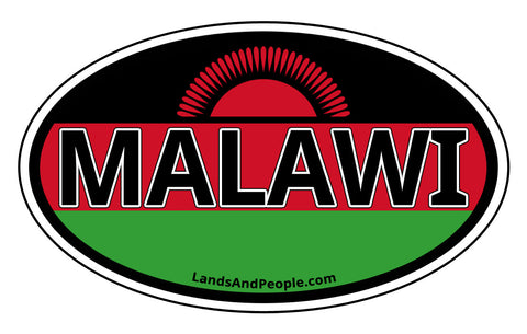 Malawi Flag Sticker Oval