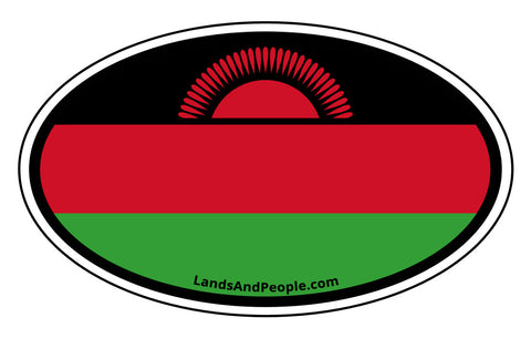 Malawi Flag Sticker Oval