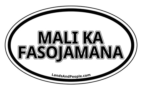 Mali ka Fasojamana Mali Sticker Oval