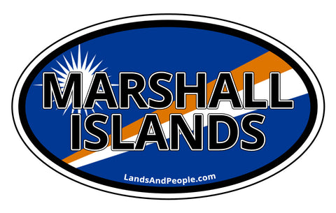 Marshall Islands Flag Car Bumper Sticker Decal