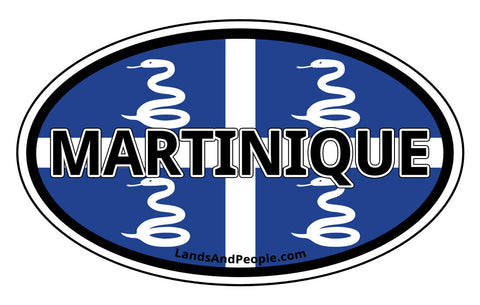 Martinique Flag Car Bumper Sticker Decal