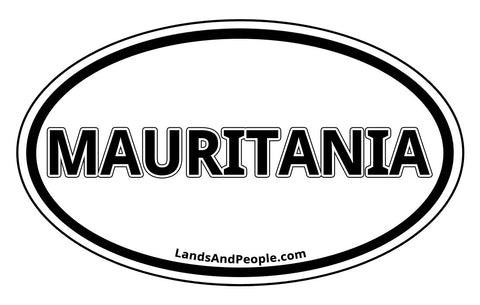 Mauritania Car Bumper Sticker Oval
