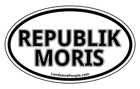 Repiblik Moris Mauritius in Creole Flag Car Bumper Sticker Decal Oval