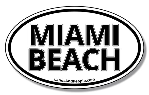 Miami Beach Florida Sticker Decal Oval