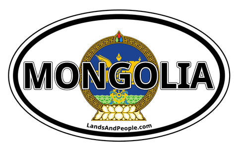 Mongolia Emblem Coat of Arms Car Sticker Oval