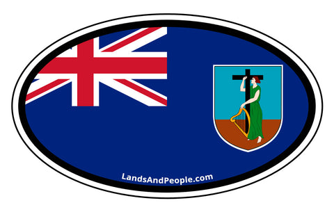 Montserrat Flag Car Bumper Sticker Decal