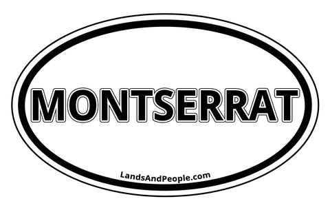 Montserrat Car Bumper Sticker Decal