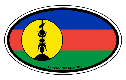 New Caledonia Flag Car Bumper Sticker Decal