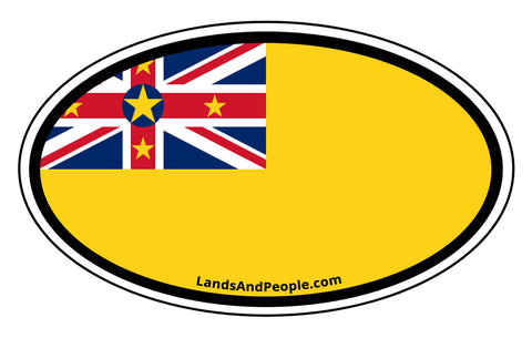 Niue Flag Car Bumper Sticker Decal
