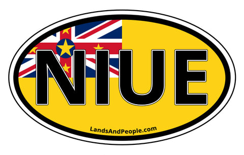 Niue Flag Car Bumper Sticker Decal