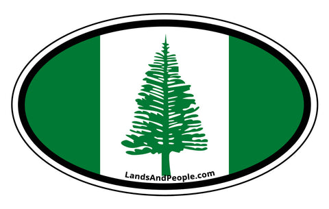 Norfolk Island Flag Car Bumper Sticker Decal
