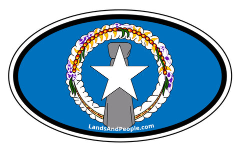 Northern Mariana Islands Flag Car Bumper Sticker