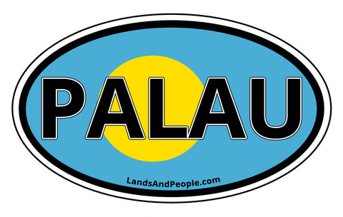 Palau Flag Car Bumper Sticker Decal