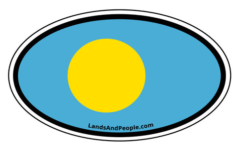 Palau Flag Car Bumper Sticker Decal