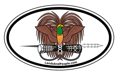 Papua New Guinea Coat of Arms Car Sticker Decal