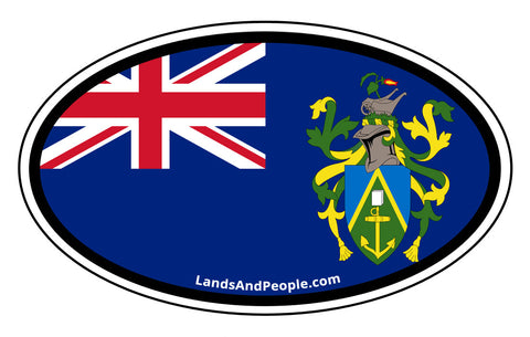 Pitcairn Islands Flag Car Bumper Sticker Decal