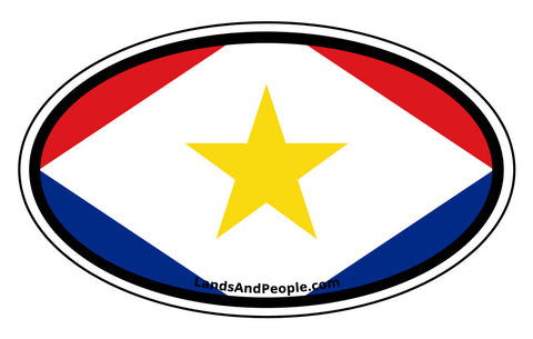 Saba Flag Car Bumper Sticker Decal