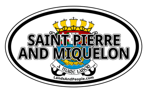 Saint Pierre and Miquelon Coat of Arms Car Bumper Sticker