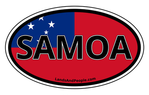 Samoa Flag Car Bumper Sticker