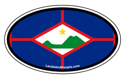 Sint Eustatius Flag Car Bumper Sticker Decal