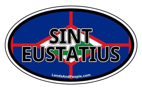 Sint Eustatius Flag Car Bumper Sticker Decal