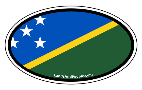 Solomon Islands Flag Car Bumper Sticker Decal