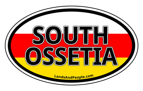 South Ossetia Flag Sticker Oval