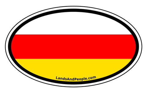 South Ossetia Flag Sticker Oval