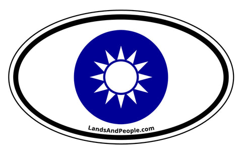 Taiwan National Emblem Car Sticker Oval