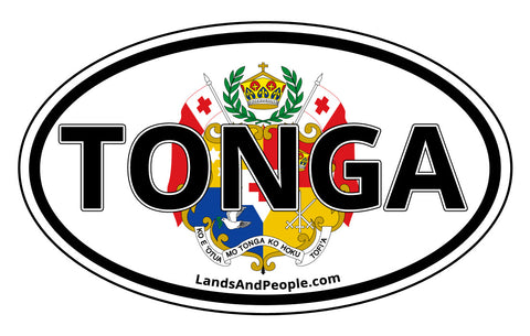 Tonga Coat of Arms Car Bumper Sticker Decal