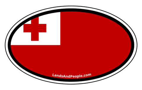 Tonga Flag Car Bumper Sticker Decal