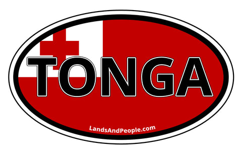 Tonga Flag Car Bumper Sticker Decal