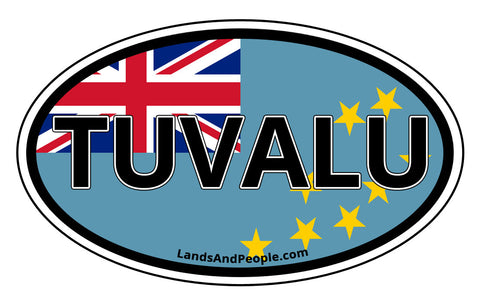 Tuvalu Flag Car Bumper Sticker Decal