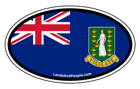 British Virgin Islands Flag Car Bumper Sticker Decal