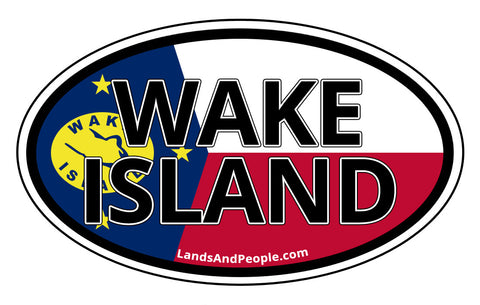 Wake Island Flag Car Bumper Sticker Decal