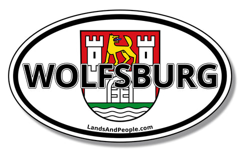 Wolfsburg City Lower Saxony Germany Car Sticker Oval