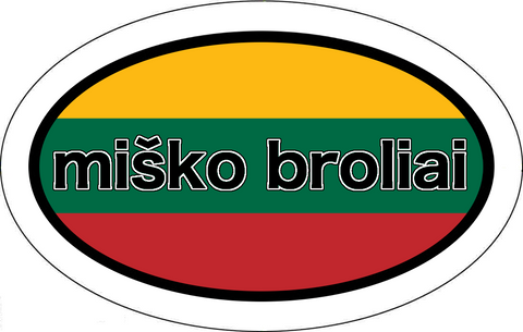 Miško Broliai Lithuania Flag Sticker Oval