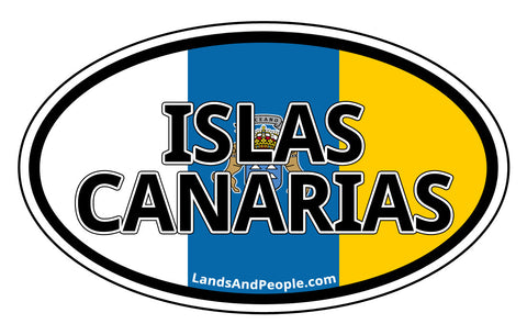 Islas Canarias Canary Islands Sticker Oval