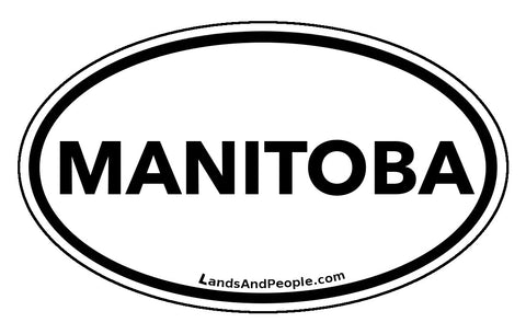 Manitoba Province Car Bumper Sticker Vinyl Oval