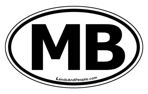 Manitoba MB Province Car Bumper Sticker Vinyl Oval