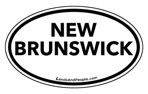New Brunswick Province Car Bumper Sticker Vinyl Oval