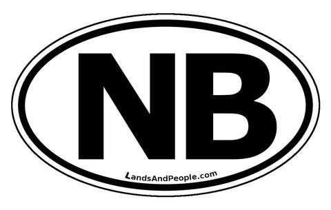 New Brunswick NB Province Car Bumper Sticker Vinyl Oval