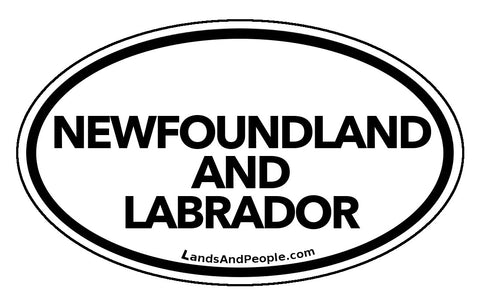 Newfoundland and Labrador Province Car Bumper Sticker Vinyl Oval
