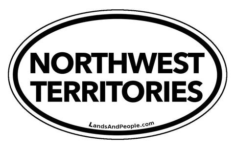 Northwest Territories Canada Car Bumper Sticker Vinyl Oval