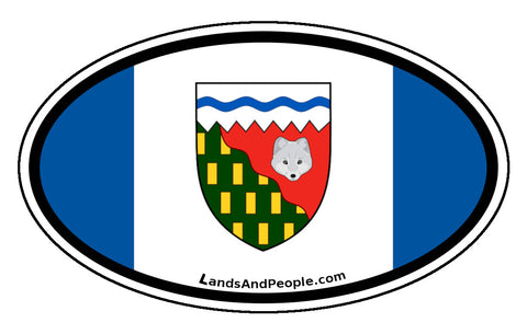 Northwest Territories Flag Car Bumper Sticker Vinyl Oval