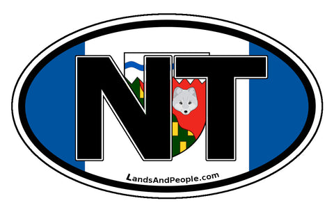Northwest Territories Flag NT Car Bumper Sticker Vinyl Oval