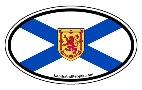 Nova Scotia Province Flag Car Bumper Sticker Vinyl Oval