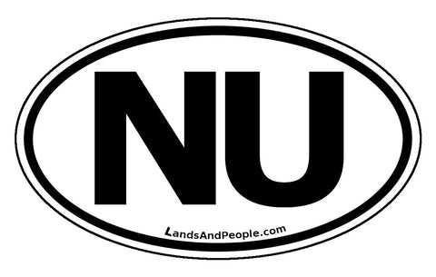 Nunavut NU Car Bumper Sticker Vinyl Oval