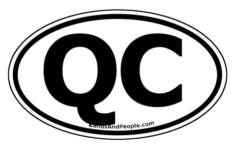 Quebec QC Province Car Bumper Sticker Vinyl Oval