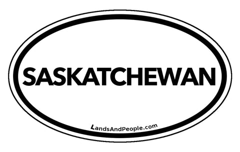 Saskatchewan Province Car Bumper Sticker Vinyl Oval